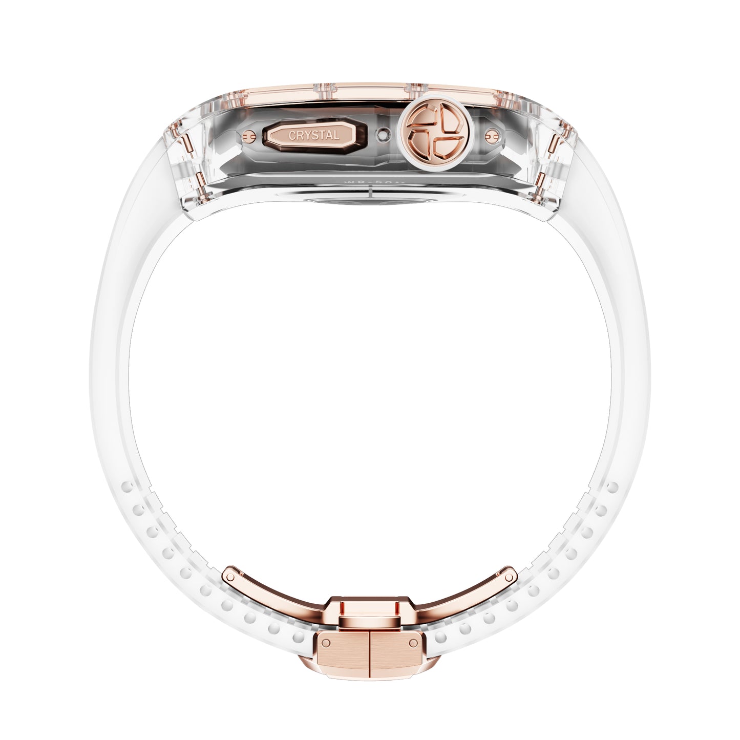 Apple Watch 45mm (C1 Case Clear + Rosegold)