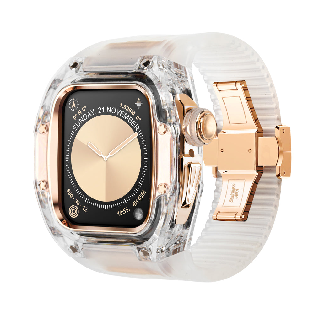 Apple Watch 46mm (C2 Case Clear + Rosegold)
