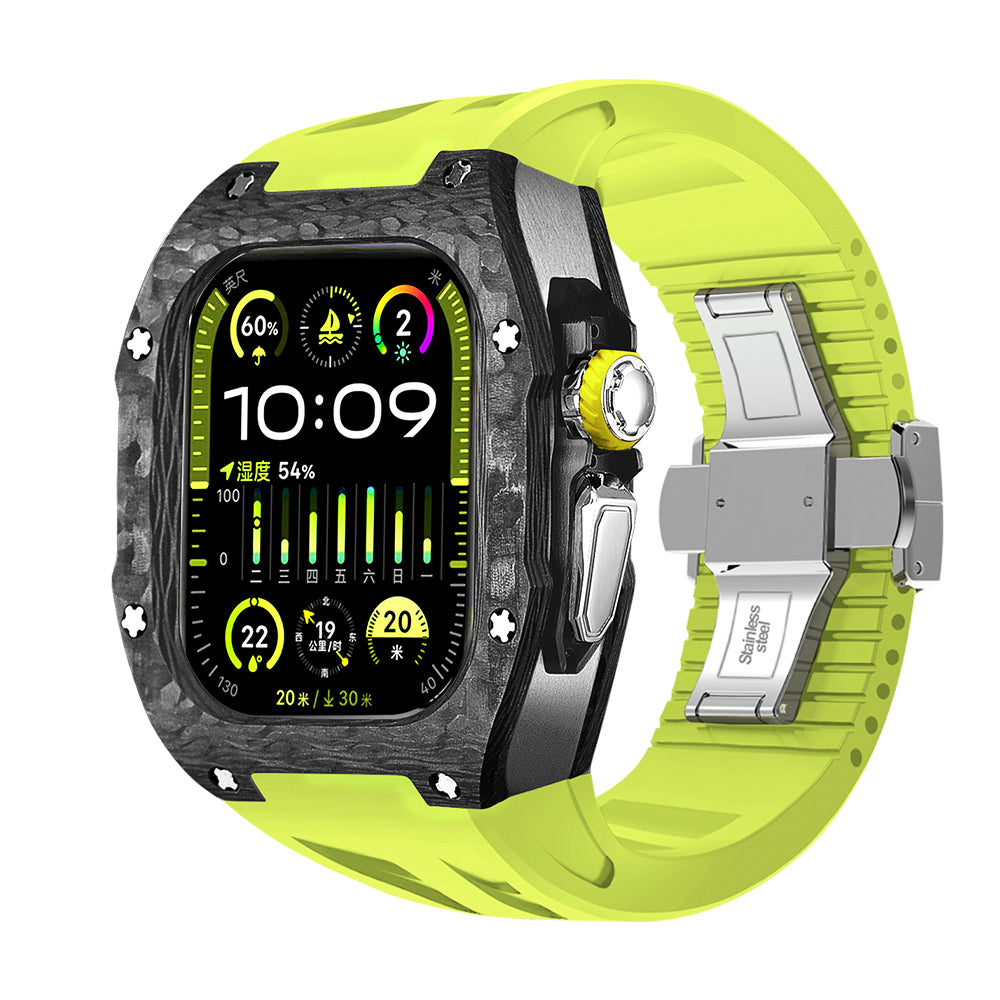 Apple Watch Ultra 49mm (U2 Case Forged Carbon Black + Silver)