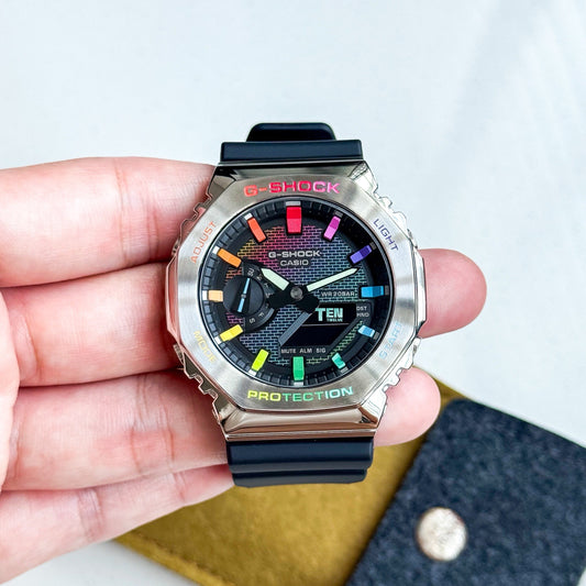 「CasiOak」 G-Shock Steel Rainbow Dial