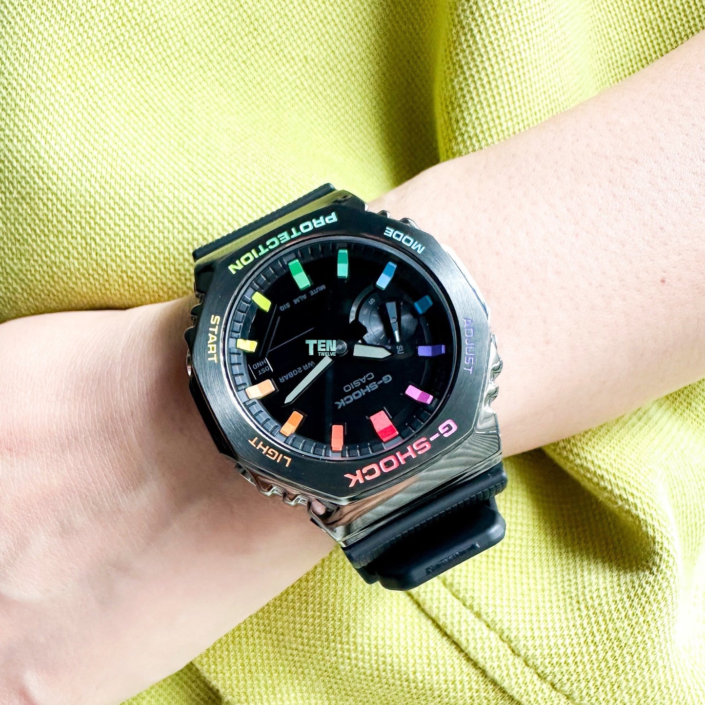 「CasiOak」 G-Shock Black Steel Rainbow