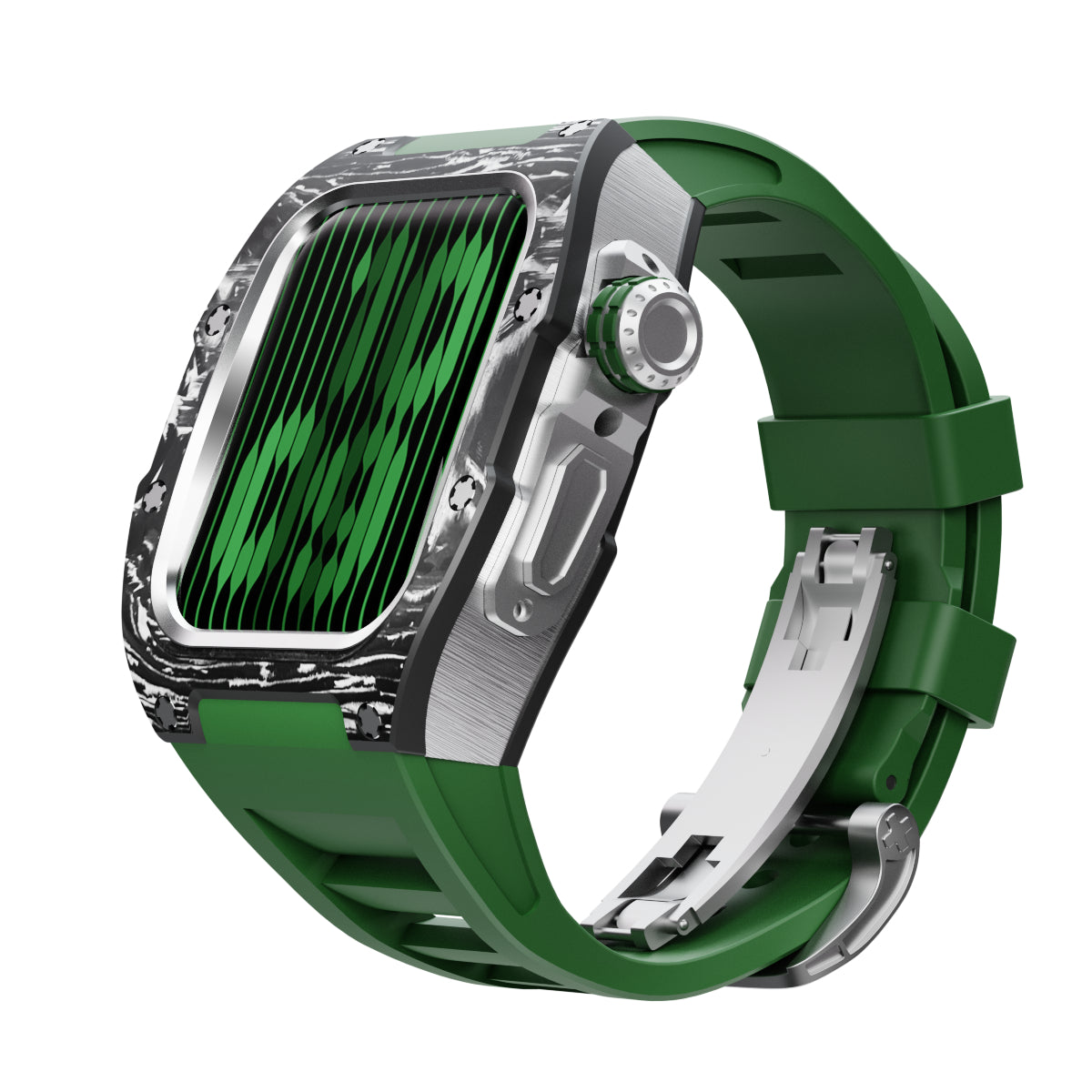Apple Watch 44mm/45mm (V2 Case Forged Carbon with White Flakes)