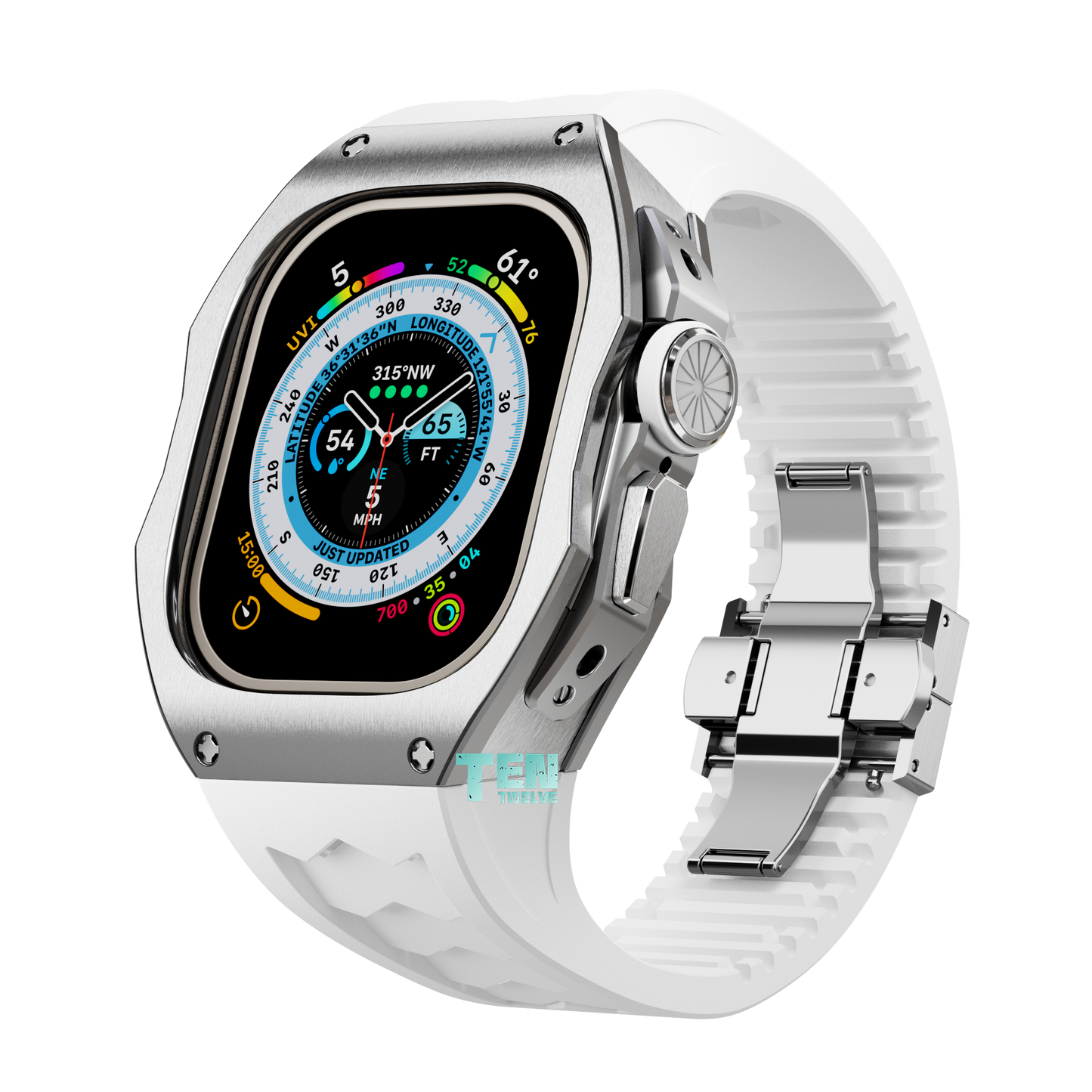 「Ultra」Apple Watch Case Full Titanium Pro Series U1 (Silver)