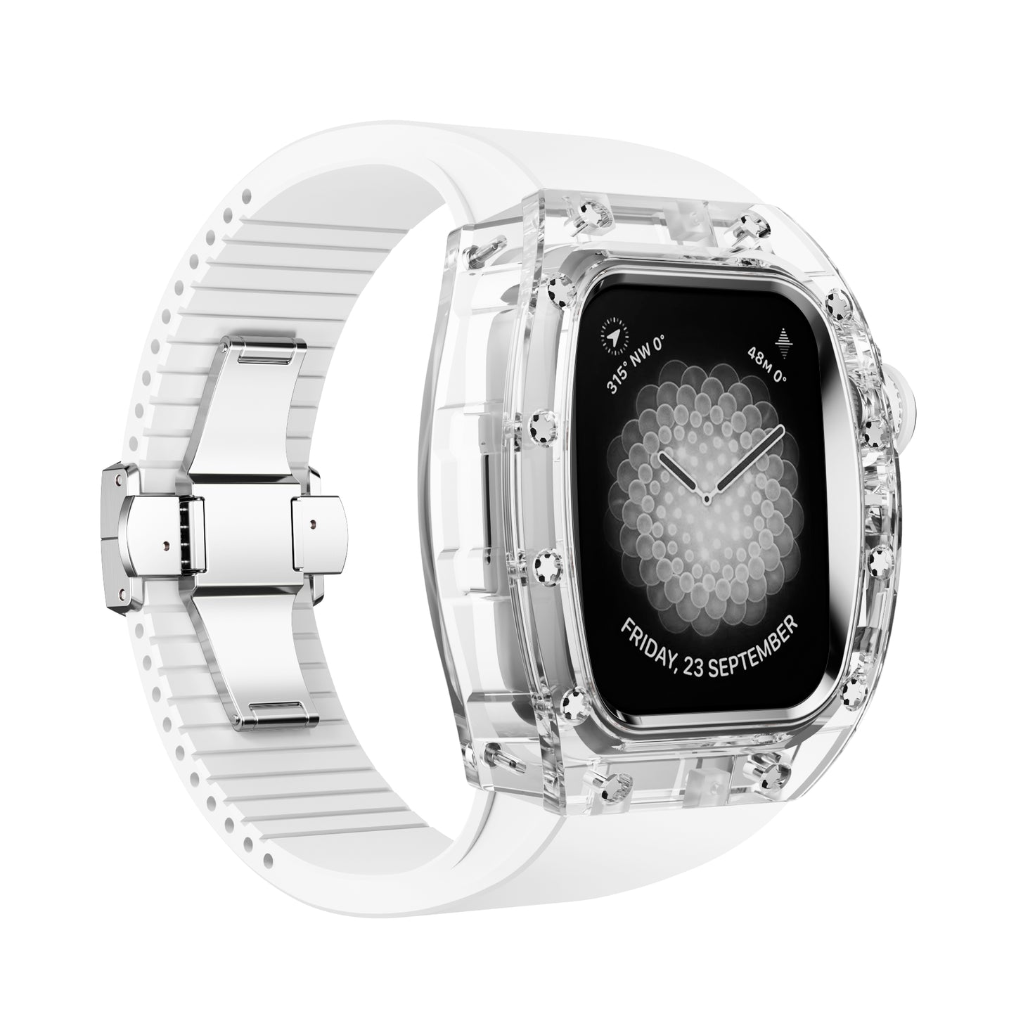 Apple Watch Case - Crystal White Silver