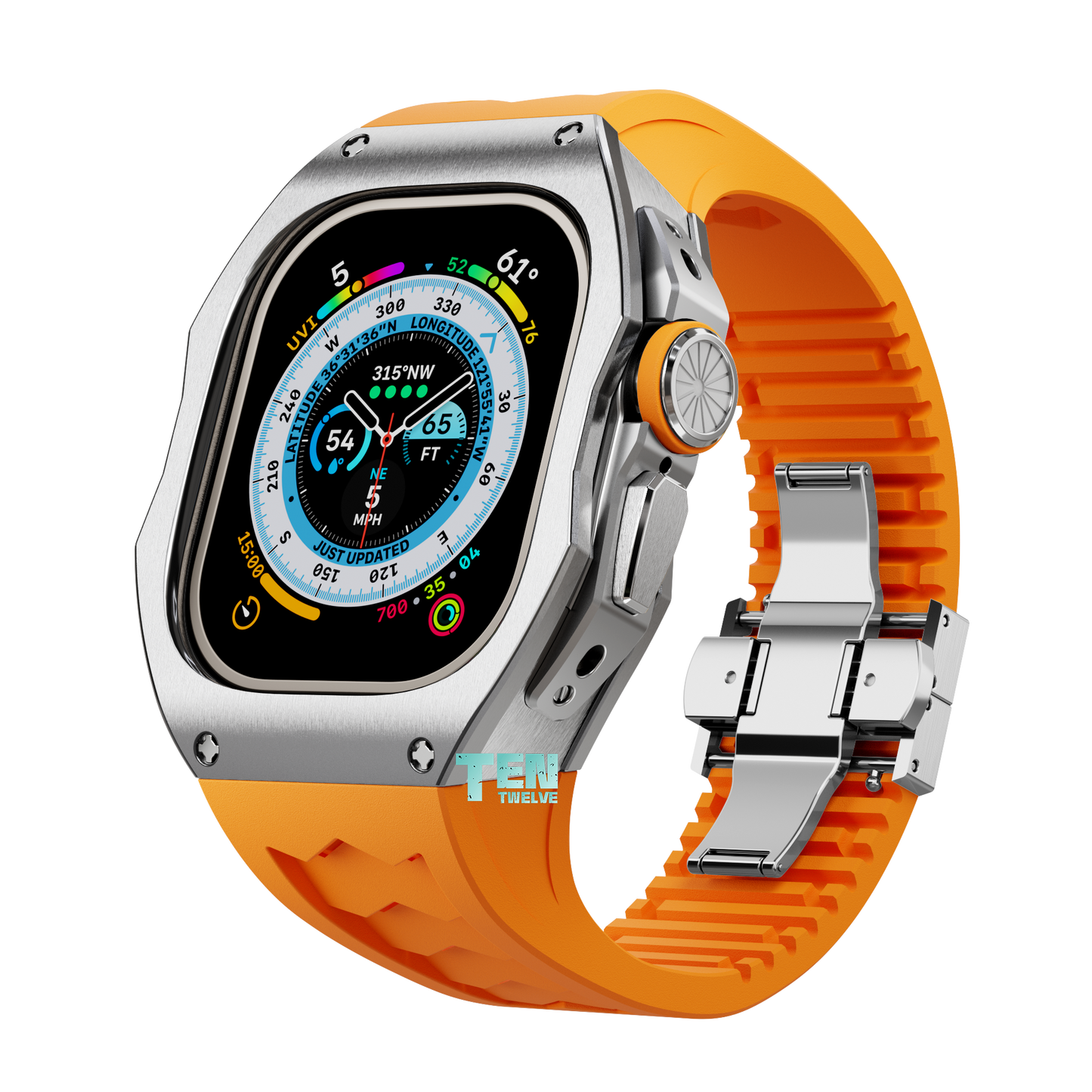 「Ultra」Apple Watch Case Full Titanium Pro Series U1 (Silver)