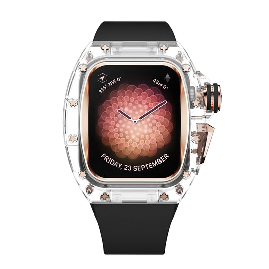 Apple Watch 45mm (C1 Case Clear + Rosegold)