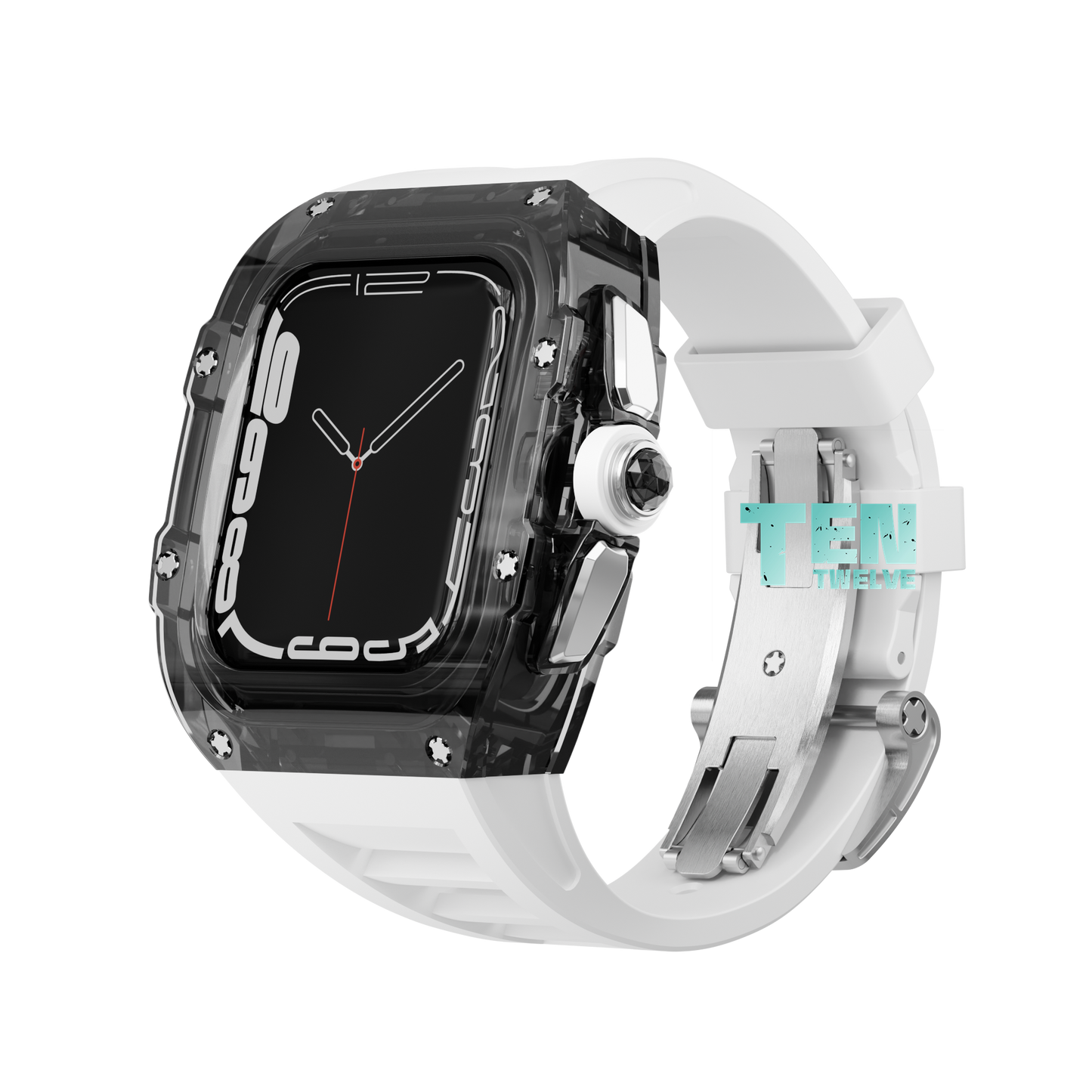 Apple Watch Case - CLEAR BLACK SILVER