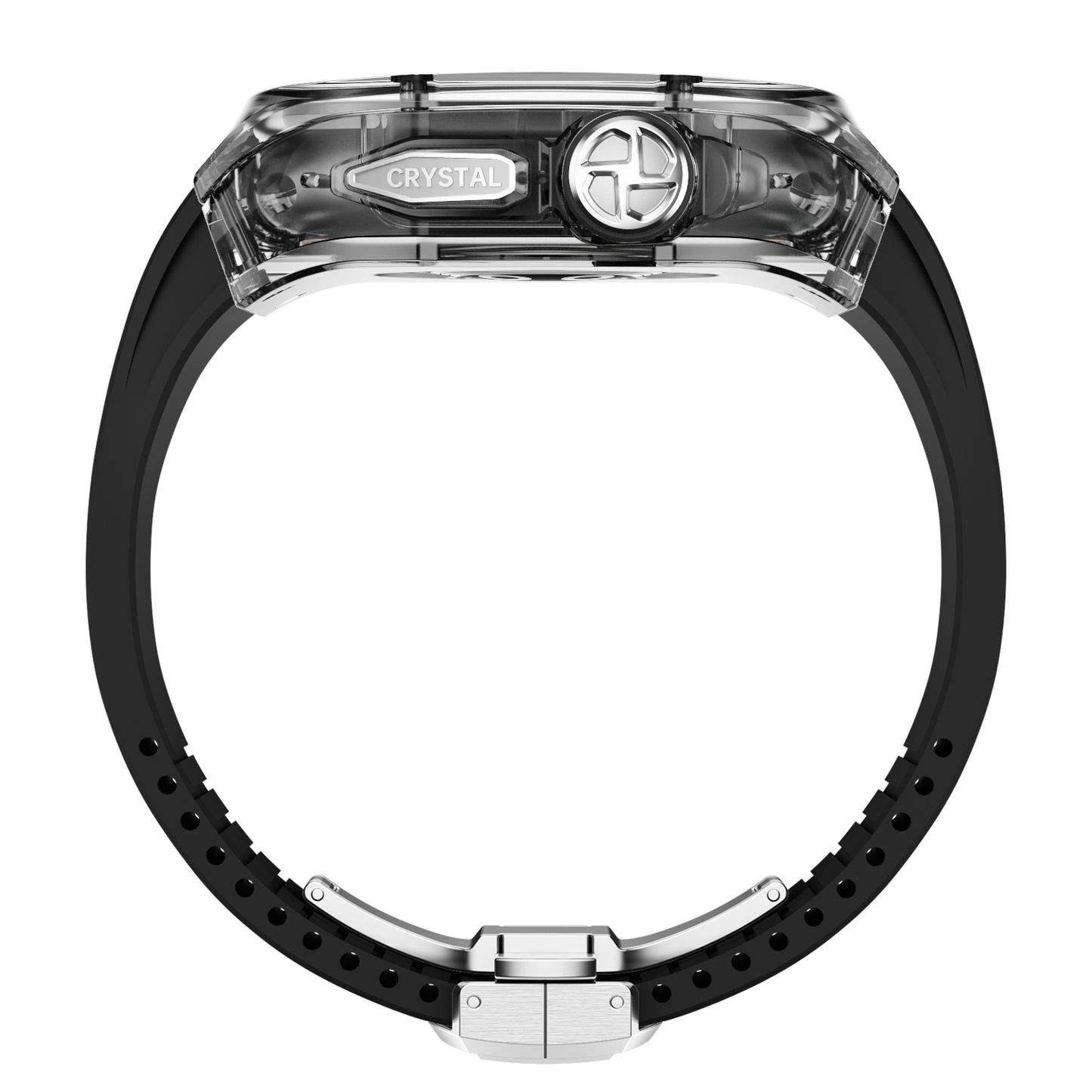 「Ultra」Apple Watch Case - Crystal Black Silver