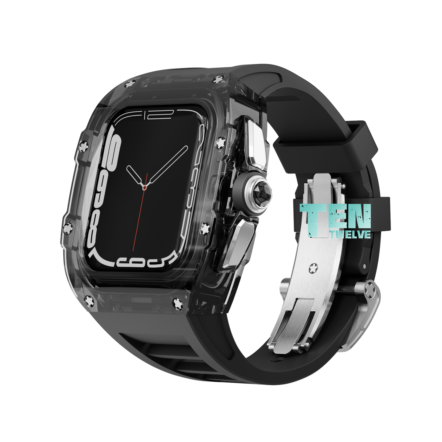 Apple Watch Case - CLEAR BLACK SILVER