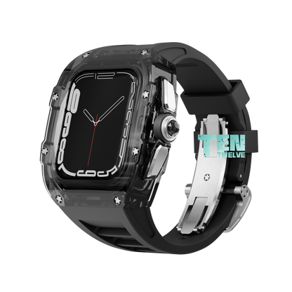 Apple Watch Case - CLEAR BLACK SILVER