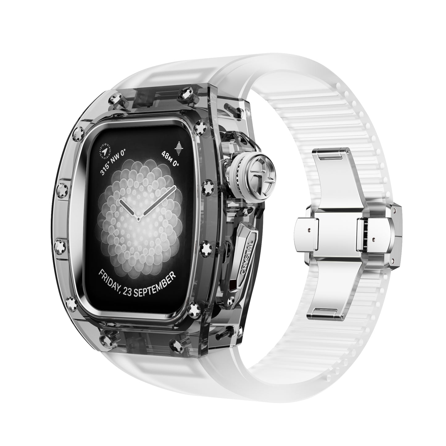 Apple Watch Case - Crystal Black Silver