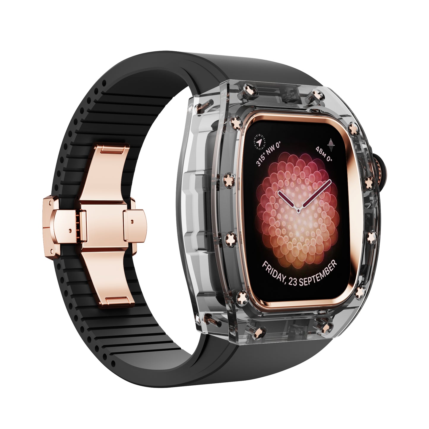 Apple Watch Case - Crystal Black Rose