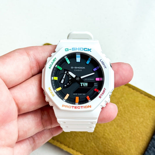 「CasiOak」 G-Shock White Rainbow