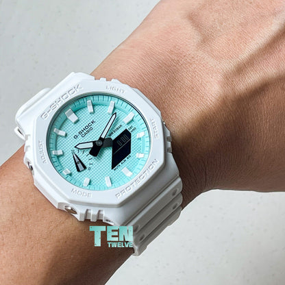 「CasiOak」 G-Shock White Turquoise Blue