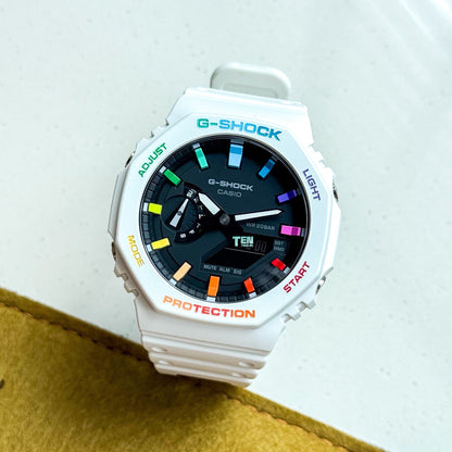 「CasiOak」 G-Shock White Rainbow