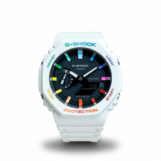 「CasiOak」 G-Shock White Rainbow