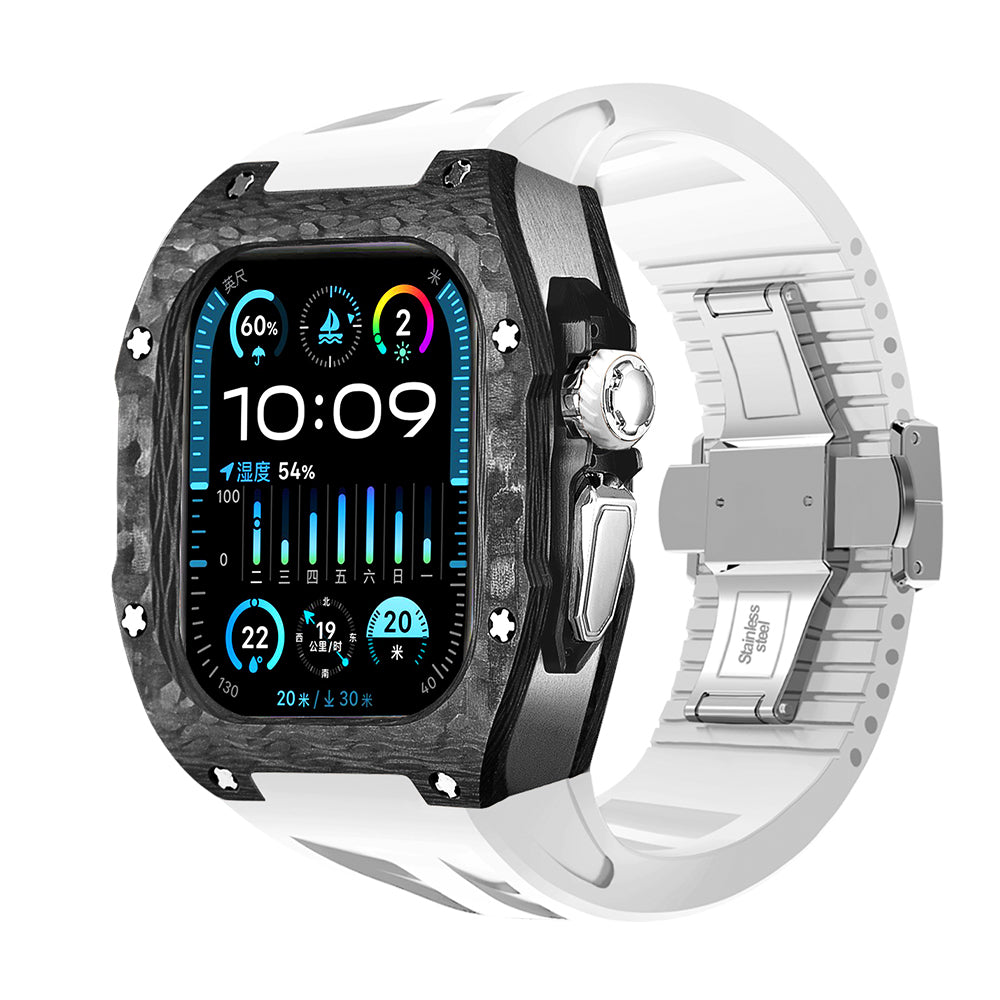 Apple Watch Ultra 49mm (U2 Case Forged Carbon Black + Silver)