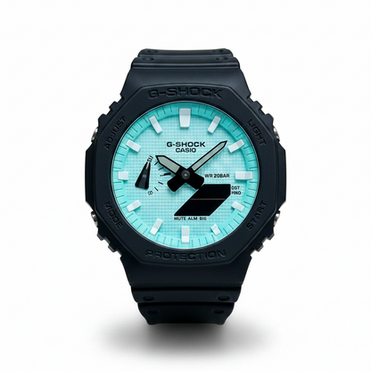 「CasiOak」 G-Shock Black Turquoise Blue