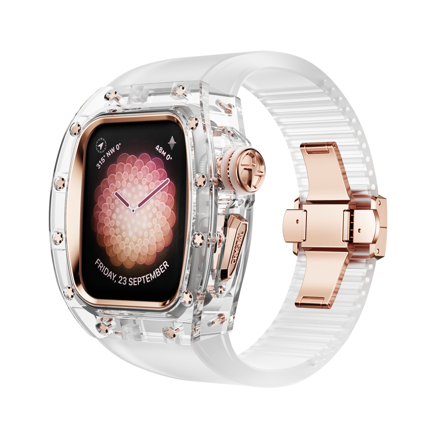 Apple Watch Case - Crystal White Rose