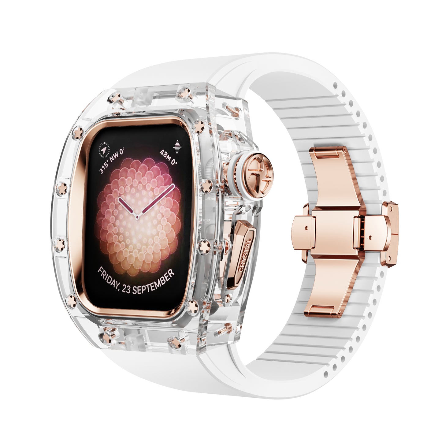 Apple Watch Case - Crystal White Rose