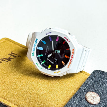 「CasiOak」 G-Shock White Rainbow