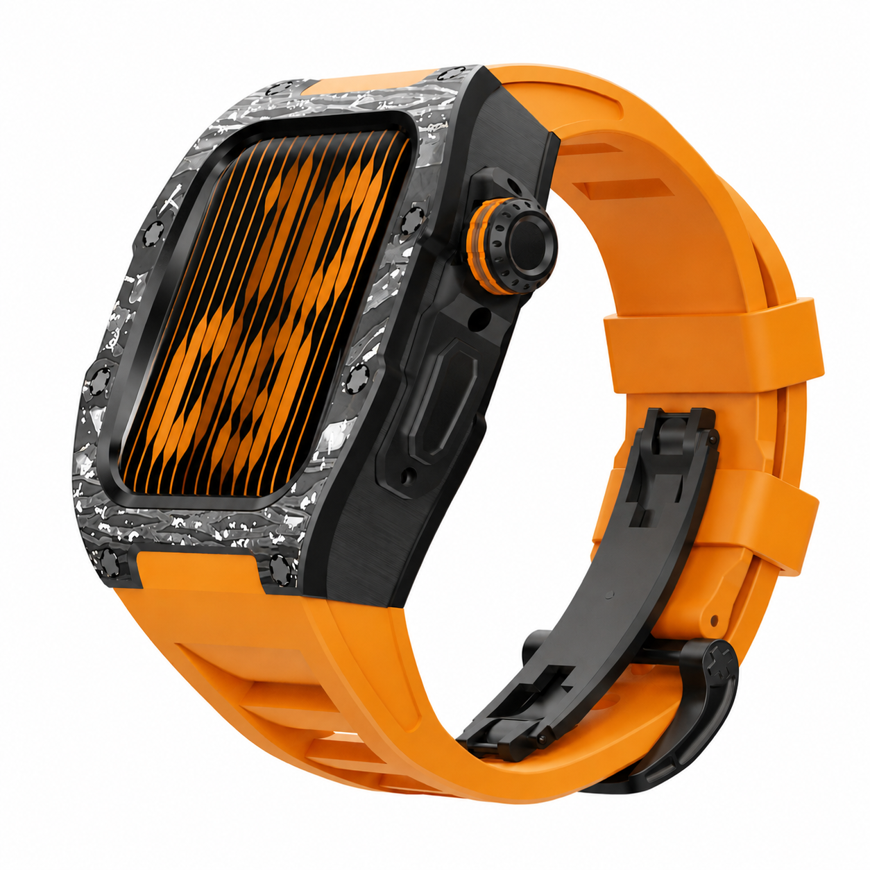 Apple Watch 44mm/45mm (V2 Case Forged Carbon with White Flakes)