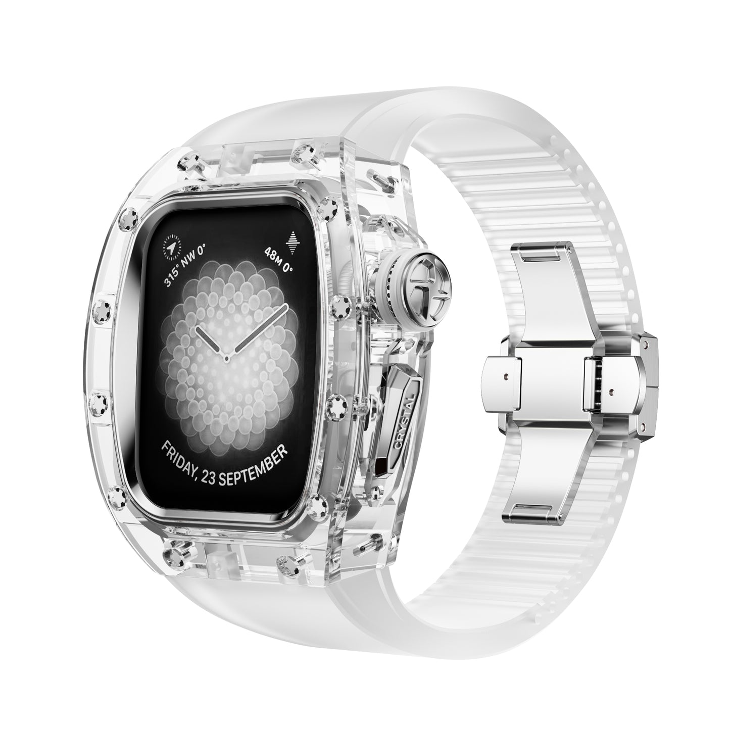 Apple Watch Case - Crystal White Silver