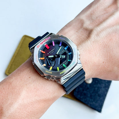 「CasiOak」 G-Shock Steel Rainbow Dial