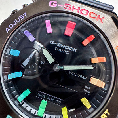 「CasiOak」 G-Shock Black  Rainbow