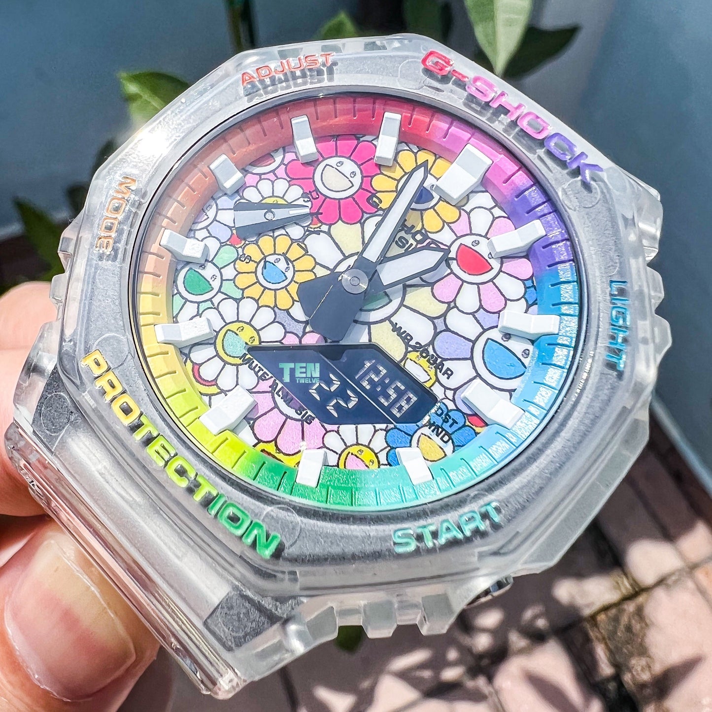 「CasiOak」 G-Shock Jellyfish Rainbow Sunflower (A)