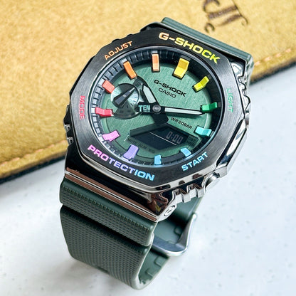 「CasiOak」 G-Shock Green Rainbow