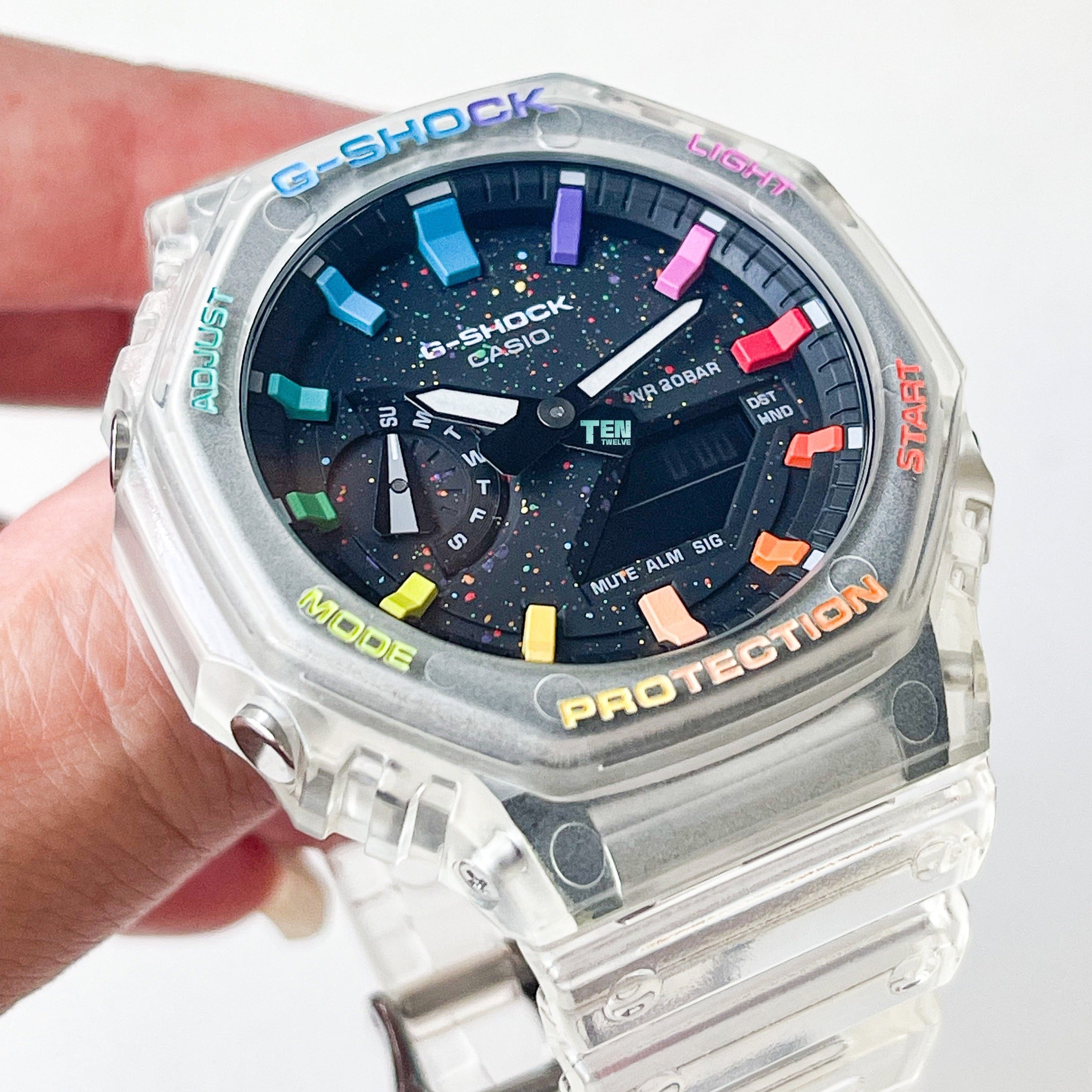 CasiOak G Shock Crystal Jellyfish Rainbow Galaxy TEN TWELVE 1012