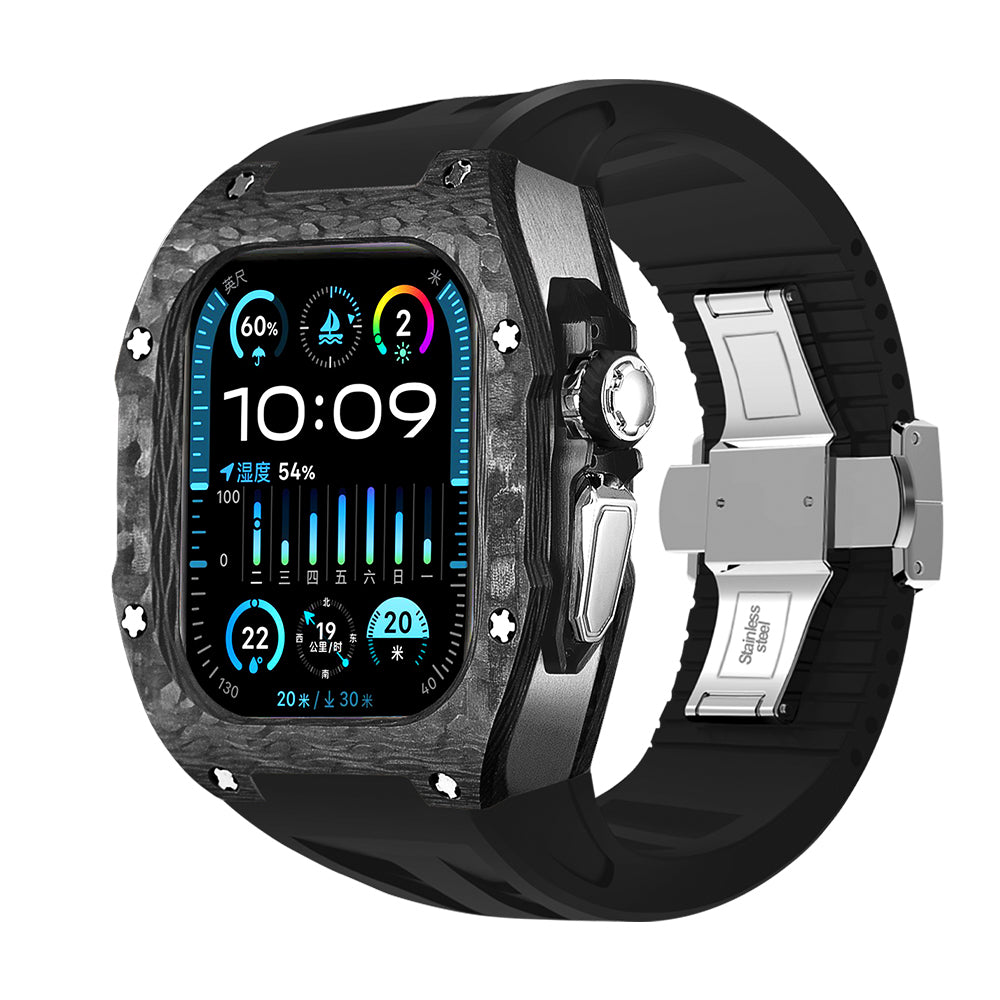 Apple Watch Ultra 49mm (U2 Case Forged Carbon Black + Silver)
