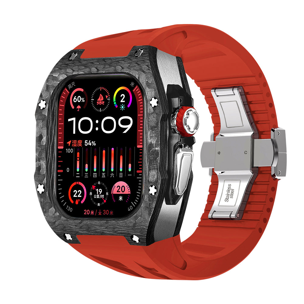 Apple Watch Ultra 49mm (U2 Case Forged Carbon Black + Silver)