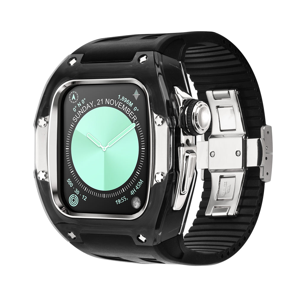 Apple Watch 46mm (C2 Case Clear Black + Silver)