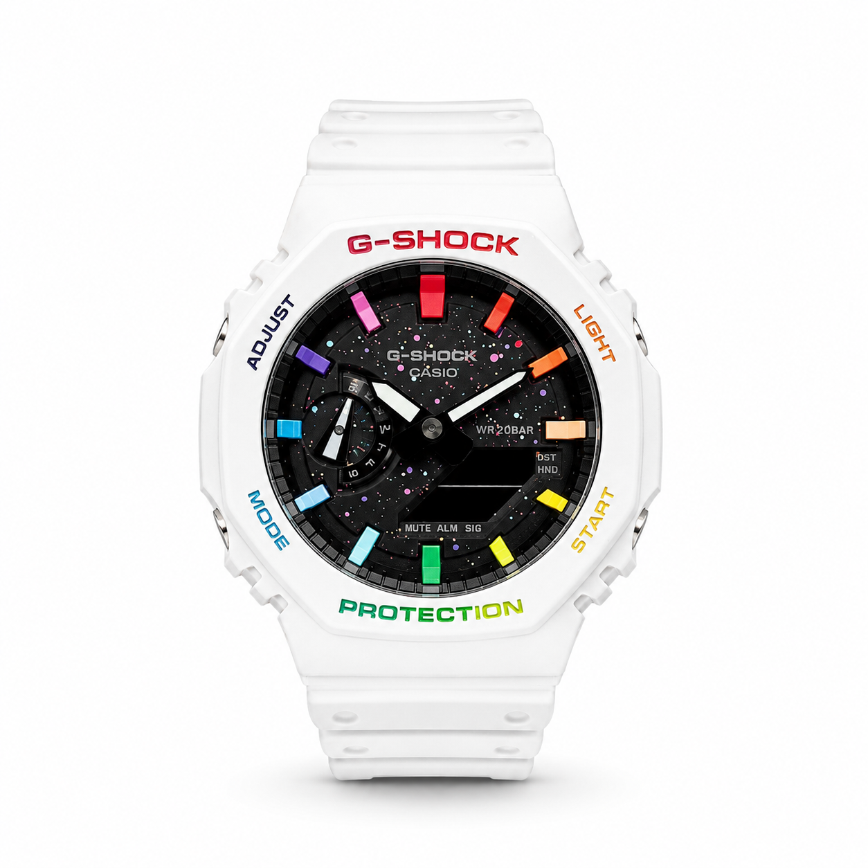 「CasiOak」 G-Shock White Rainbow Galaxy