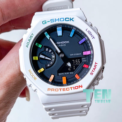 「CasiOak」 G-Shock White Rainbow