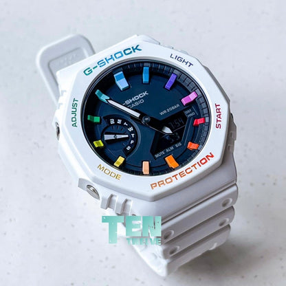 「CasiOak」 G-Shock White Rainbow