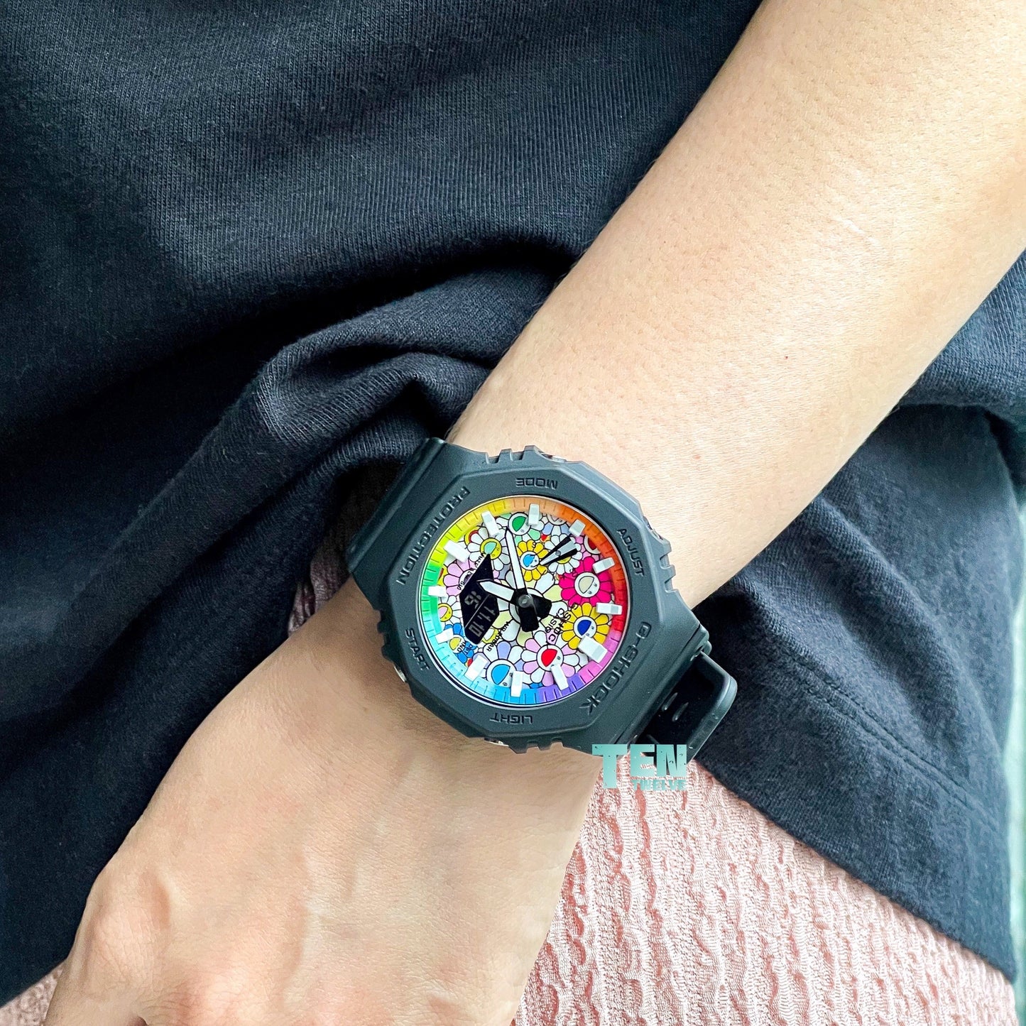 「CasiOak」 G-Shock Black Rainbow Sunflower