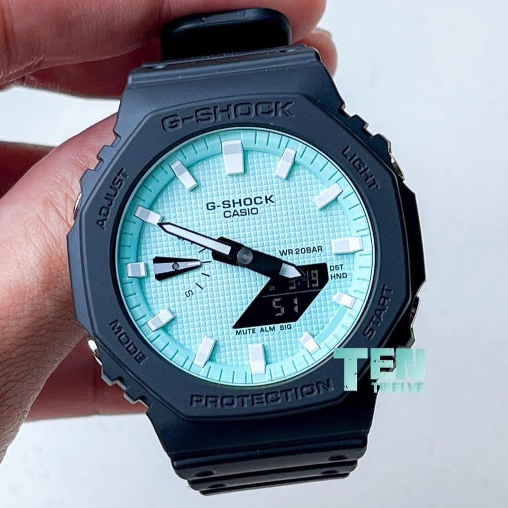 「CasiOak」 G-Shock Black Turquoise Blue