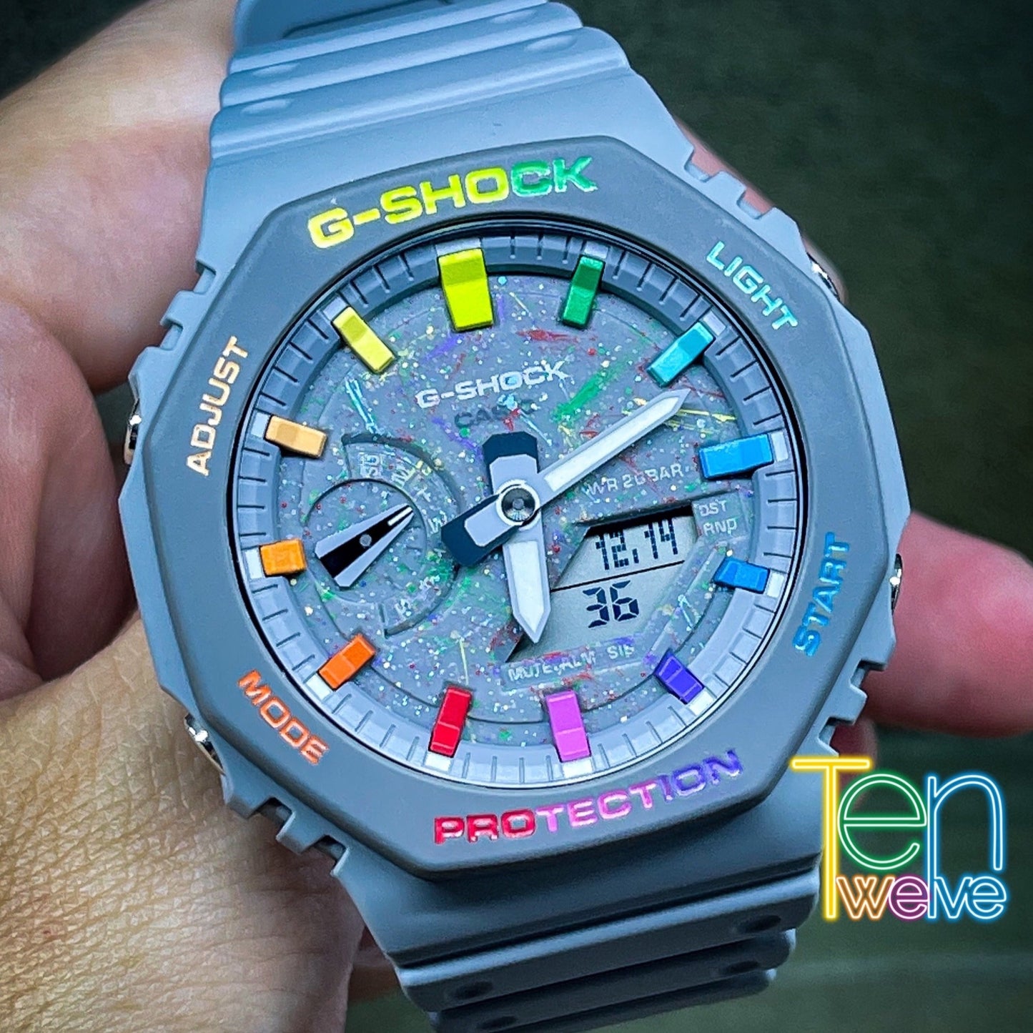 「CasiOak」 G-Shock Grey Rainbow Galaxy