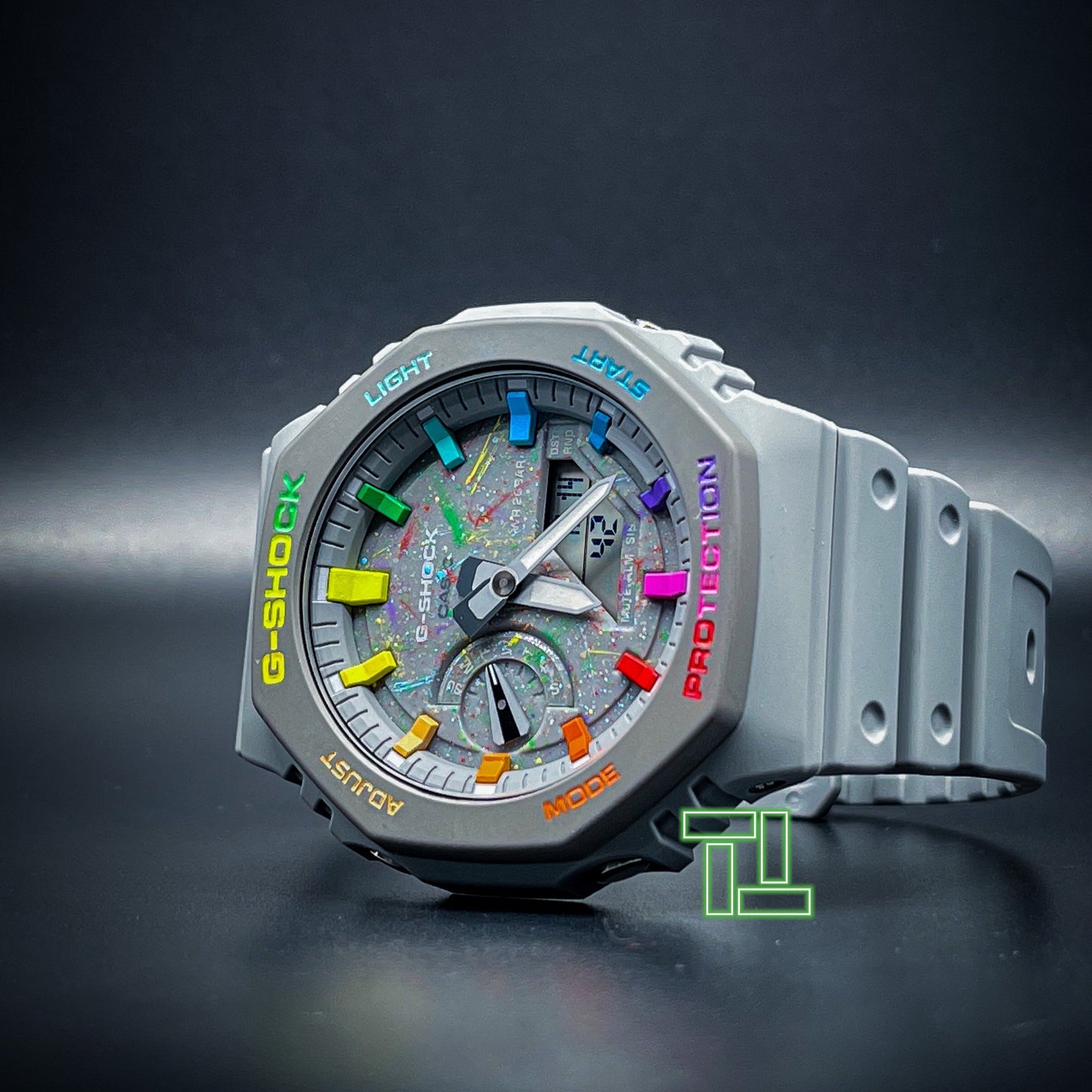 「CasiOak」 G-Shock Grey Rainbow Galaxy